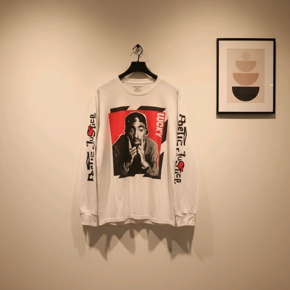 Tupac Poetic Justice Vintage Long Sleeve T Shirt (Mens Size 2XL)